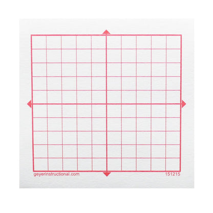 Graphing 3M Post-it® Notes, XY Axis, 10 x 10 Square Grid, 4 Pads - Loomini