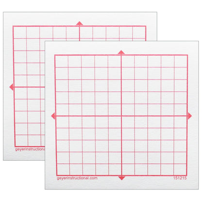 Graphing 3M Post-it® Notes, XY Axis, 10 x 10 Square Grid, 4 Pads Per Pack, 2 Packs - Loomini