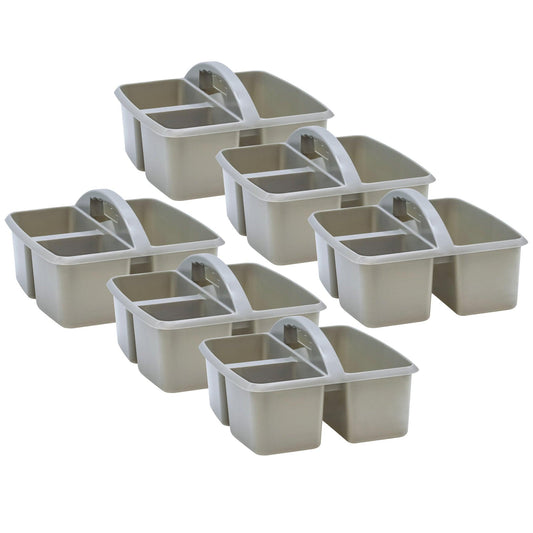 Gray Plastic Storage Caddy, Pack of 6 - Loomini