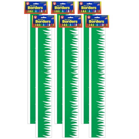 Green Grass Border, 36 Feet Per Pack, 6 Packs - Loomini