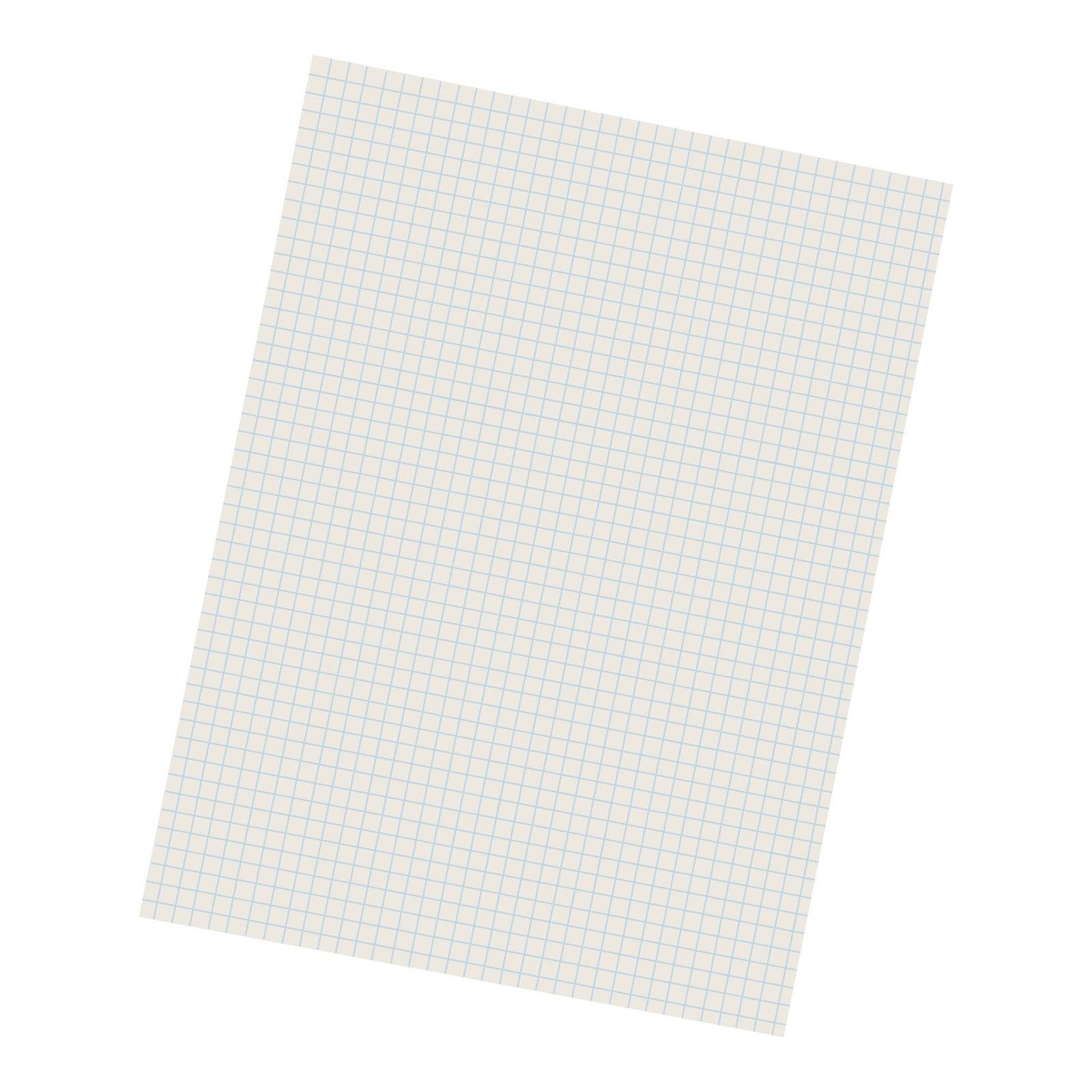 Grid Ruled Drawing Paper, White, 1/4" Quadrille Ruled, 9" x 12", 500 Sheets - Loomini