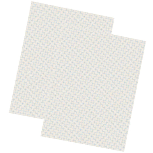 Grid Ruled Drawing Paper, White, 1/4" Quadrille Ruled, 9" x 12", 500 Sheets Per Pack, 2 Packs - Loomini