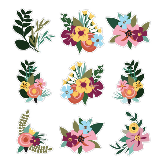 Grow Together Jumbo Flowers and Greenery Cut-Outs, 12 Per Pack, 3 Packs - Loomini