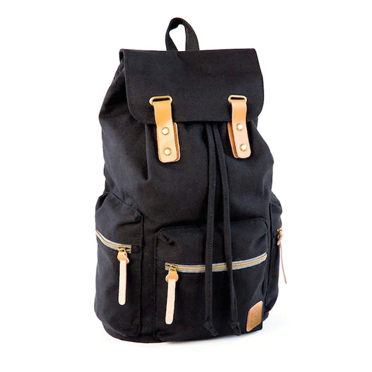 GUIDI Rucksack Backpack, 18", Black - Loomini