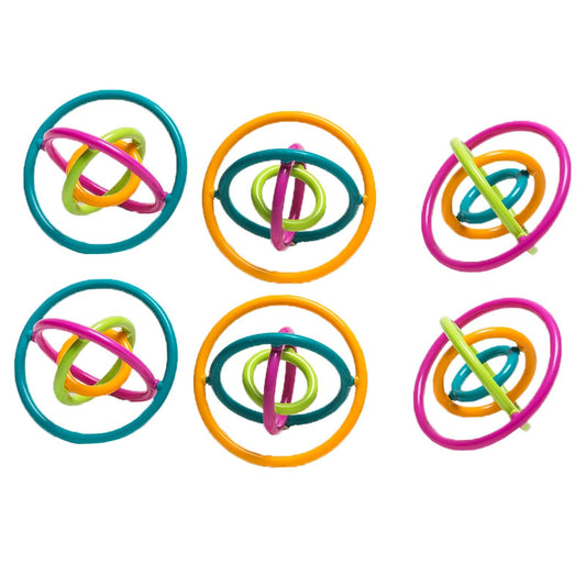 Gyrobi, Plastic Ring Fidget Toy, Pack of 6 - Loomini