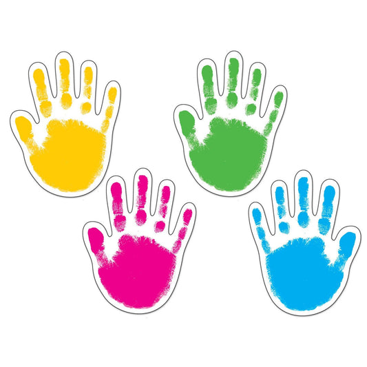 Handprints Cut-Outs, 42 Per Pack, 3 Packs - Loomini