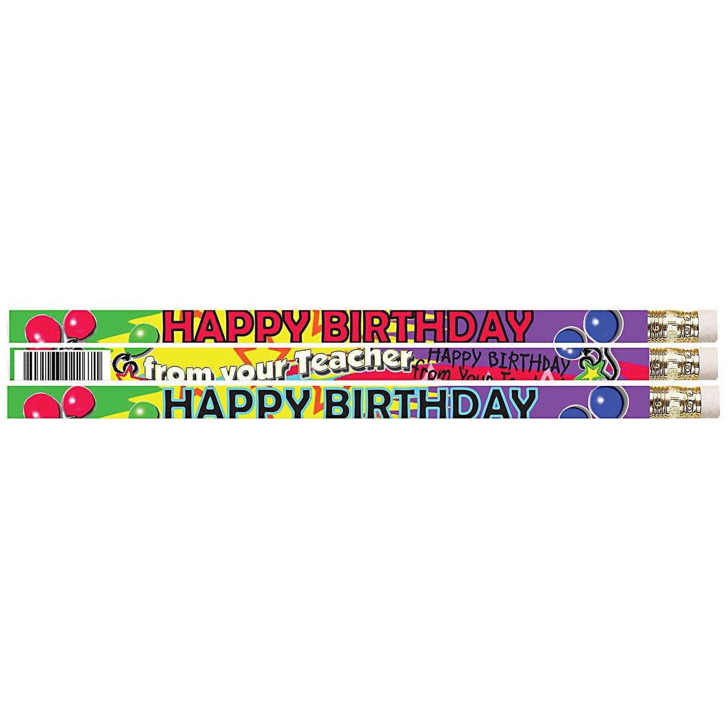 Happy Birthday From Your Teacher Motivational Pencil, Pack of 144 - Loomini