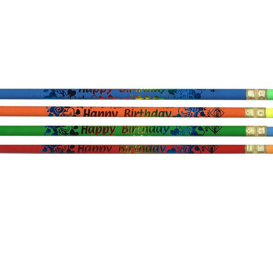 Happy Birthday Pencils, 12 Per Pack, 12 Packs - Loomini