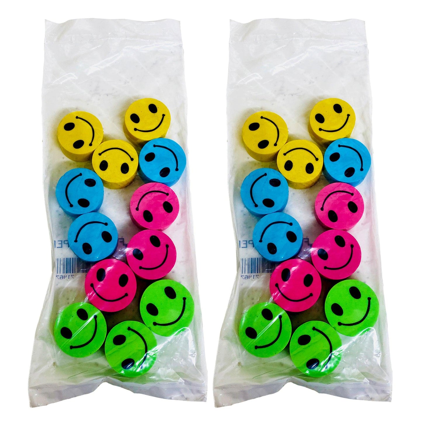 Happy Face Pencil Topper Erasers, 12 Per Pack, 12 Packs - Loomini