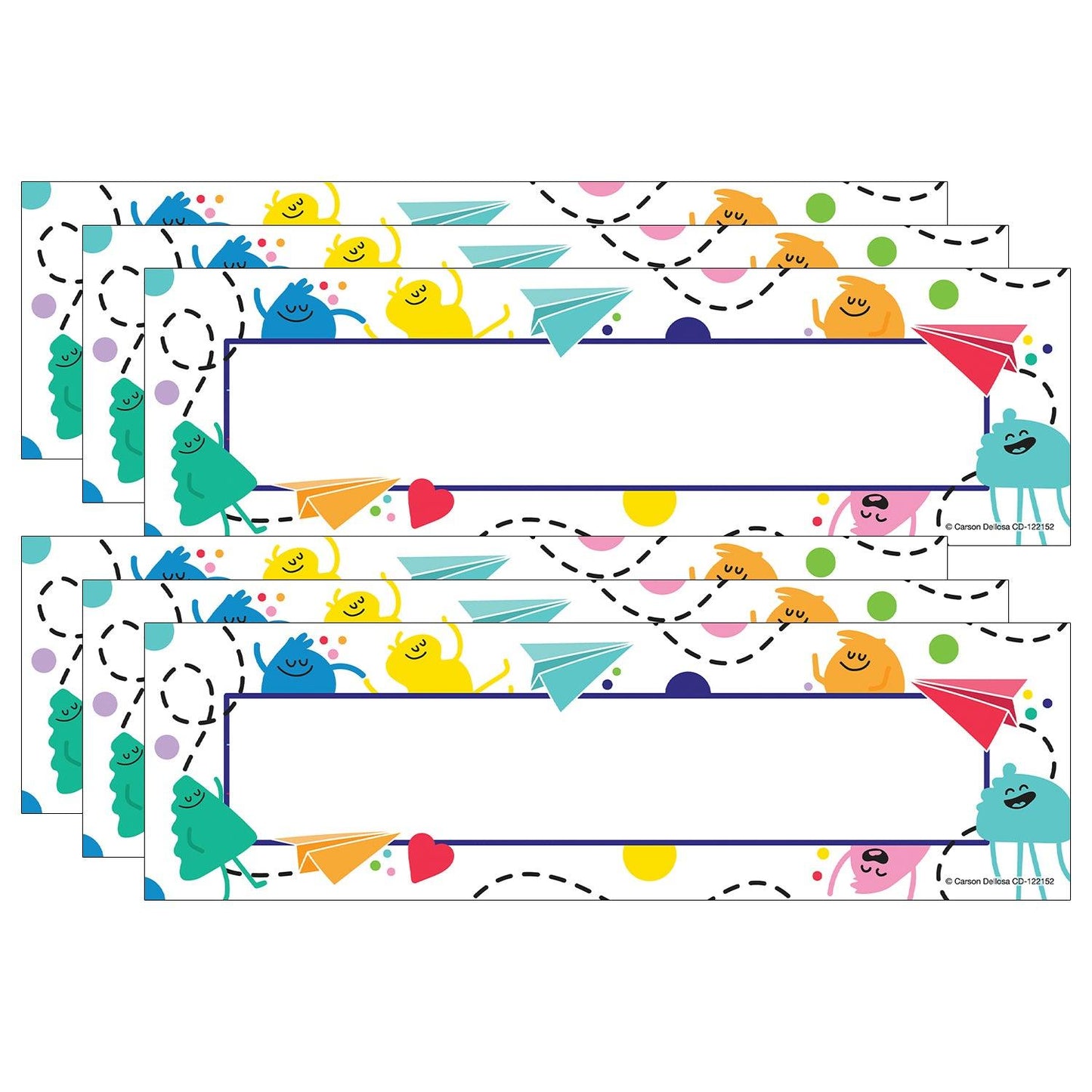 Happy Place Nameplates, 36 Per Pack, 6 Packs - Loomini