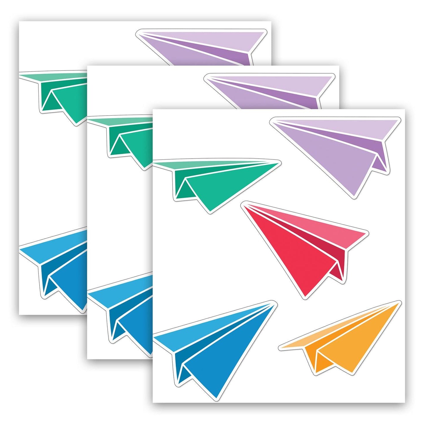 Happy Place Paper Airplanes Cut-Outs, 36 Per Pack, 3 Packs - Loomini