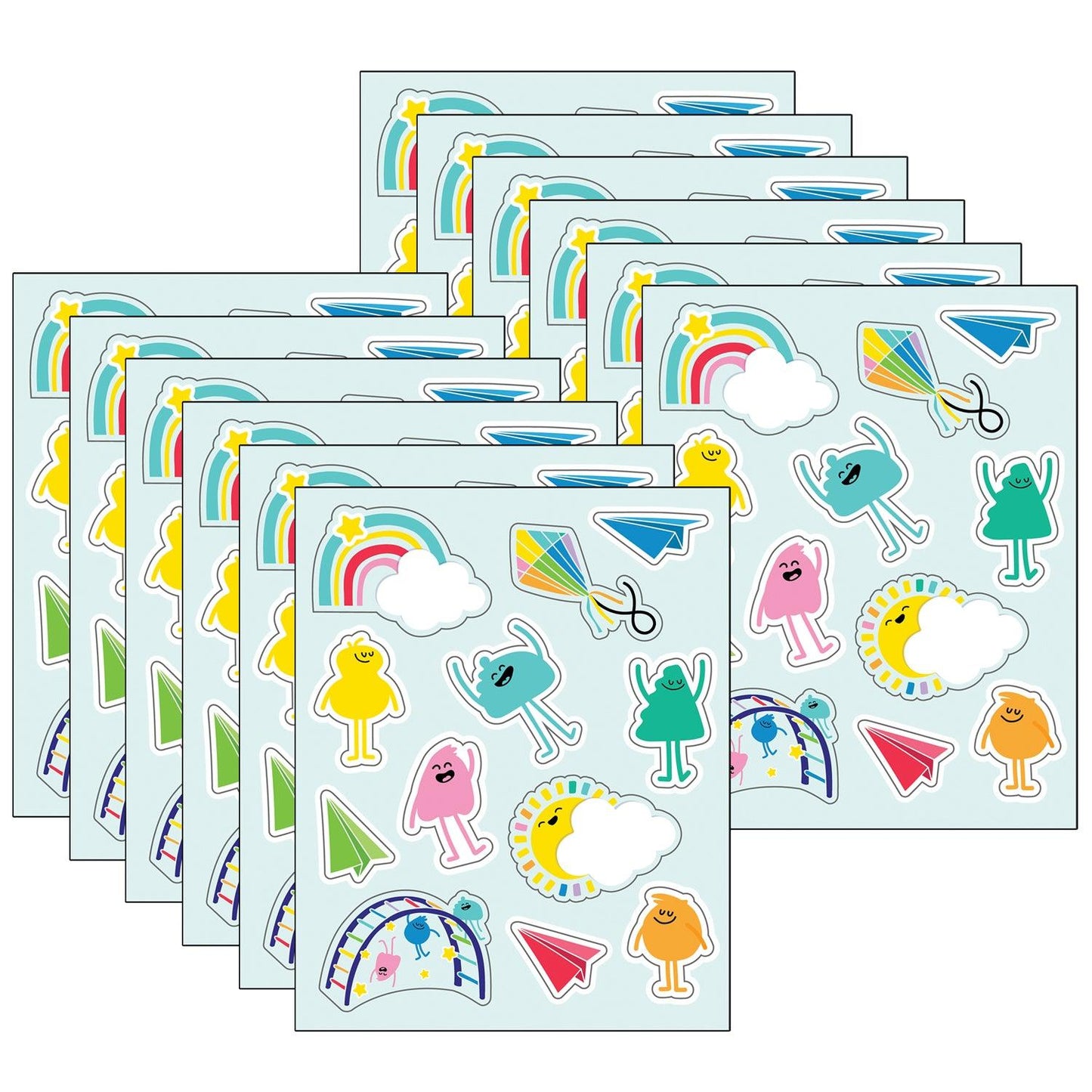 Happy Place Shape Stickers, 72 Per Pack, 12 Packs - Loomini