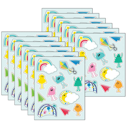 Happy Place Shape Stickers, 72 Per Pack, 12 Packs - Loomini