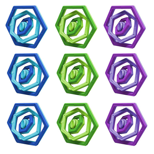 Hexle Fidget Toy, Pack of 3 - Loomini