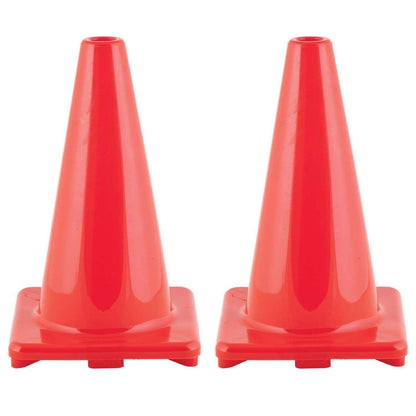 Hi-Visibility Flexible Vinyl Cone, 18" Orange, Pack of 2 - Loomini