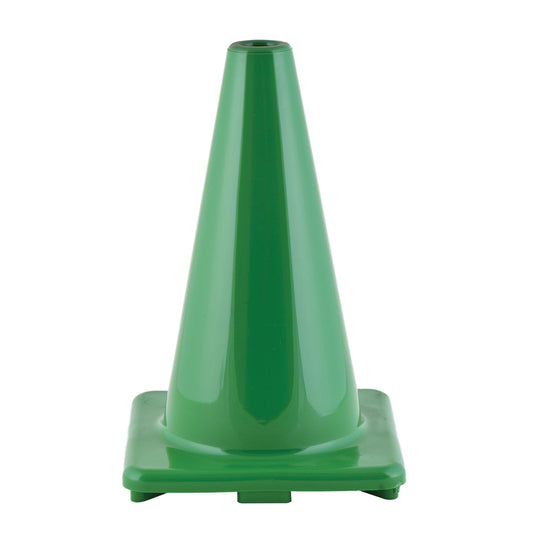 Hi-Visibility Flexible Vinyl Cone, weighted, 12", Green - Loomini