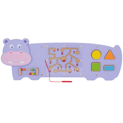 Hippo Activity Wall Panel - 18m+ - Toddler Activity Center - Loomini