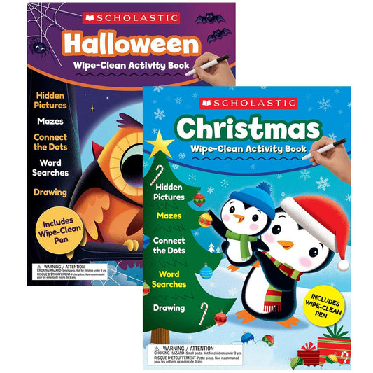 Holiday Wipe-Clean Activity Book Bundle - Loomini