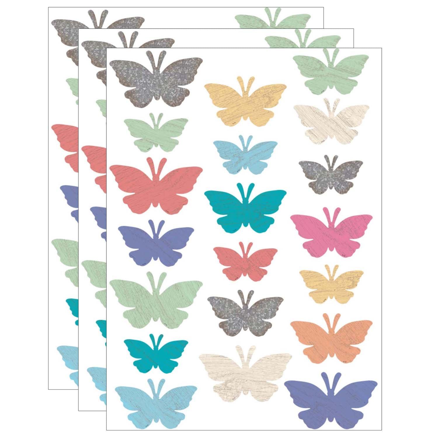 Home Sweet Classroom Butterflies Accents, Assorted Sizes, 60 Per Pack, 3 Packs - Loomini