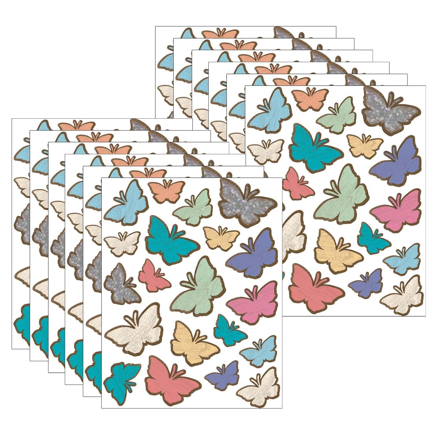 Home Sweet Classroom Butterflies Stickers, 120 Per Pack, 12 Packs - Loomini