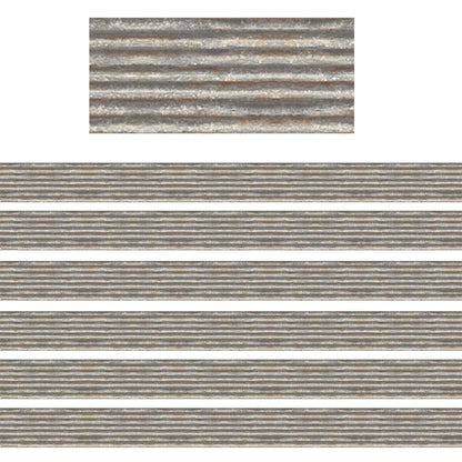 Home Sweet Classroom Corrugated Metal Border Trim, 35 Feet Per Pack, 6 Packs - Loomini