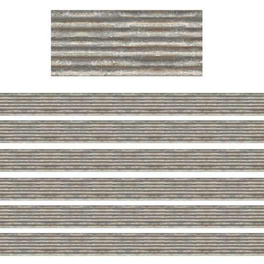 Home Sweet Classroom Corrugated Metal Border Trim, 35 Feet Per Pack, 6 Packs - Loomini