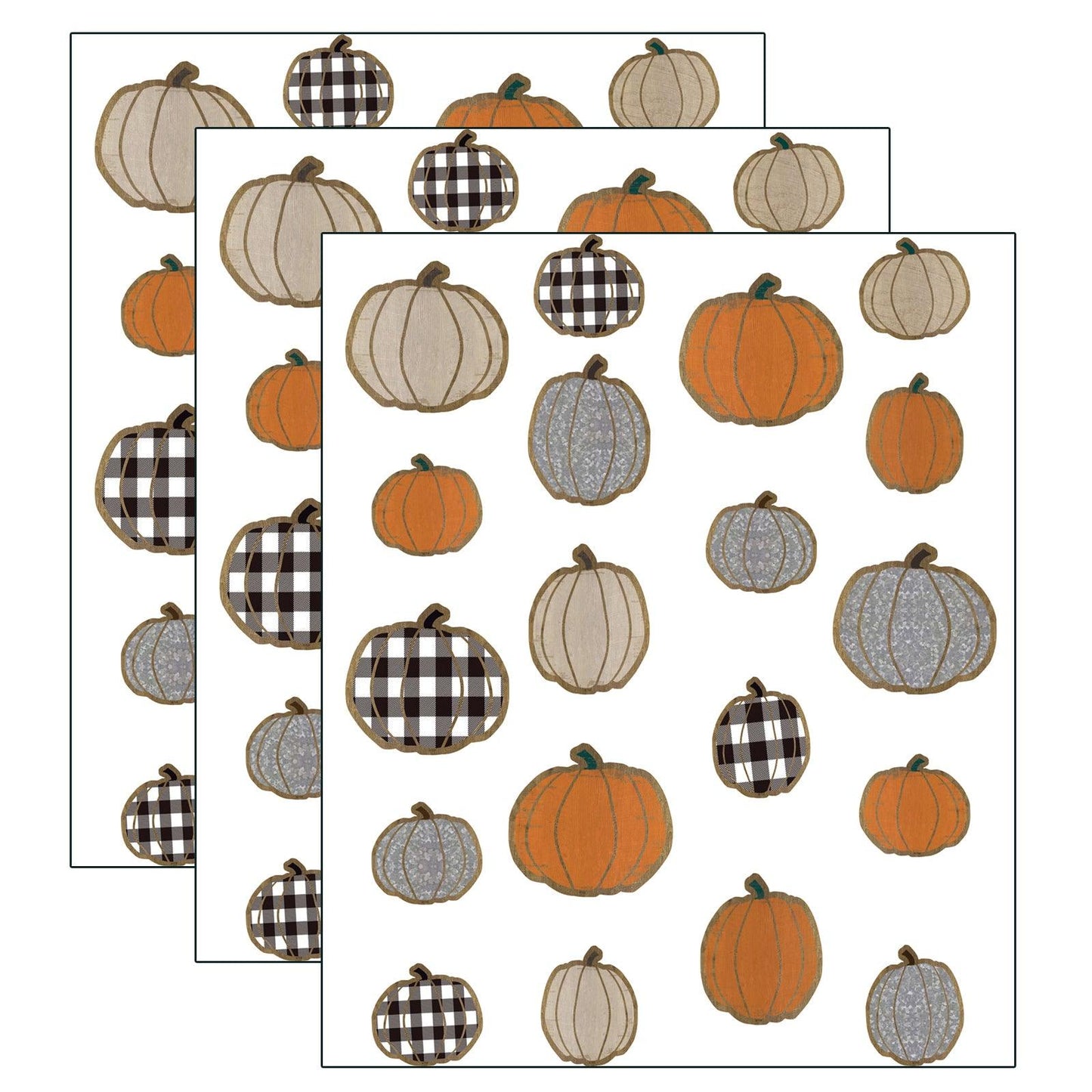 Home Sweet Classroom Pumpkins Accents, Assorted Sizes, 57 Per Pack, 3 Packs - Loomini