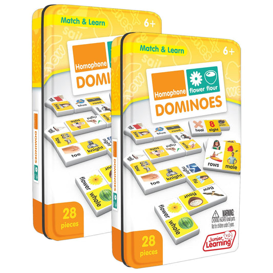 Homophone Match & Learn Dominoes, Pack of 2 - Loomini