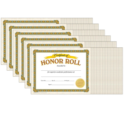 Honor Roll Classic Certificates, 30 Per Pack, 6 Packs - Loomini