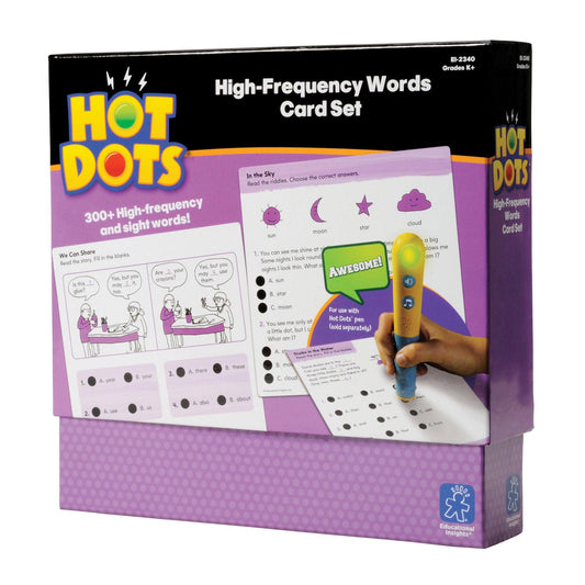 Hot Dots® High-Frequency Words Card Sets, Grades K+, 40 Cards - Loomini