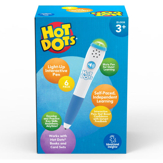 Hot Dots® Light-Up Interactive Pen 6-Pack - Loomini