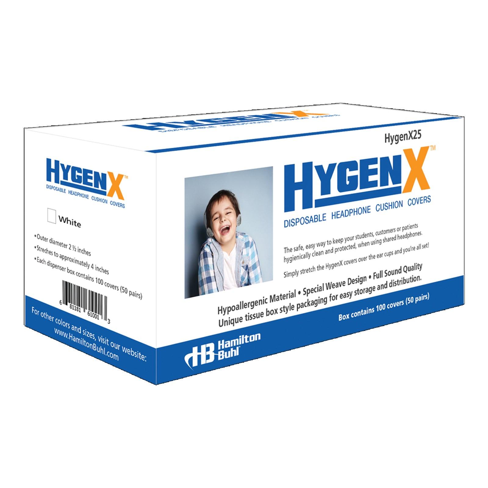 Hygenx Sanitary Ear Cushion Covers (2.5" White, 50 Pairs) - For On-Ear Headphones & Headsets - Loomini
