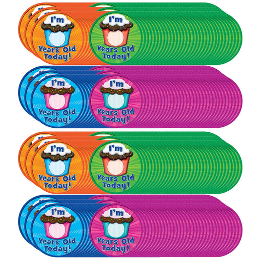 I Am __ Years Old Today WearEm Badges, 32 Per Pack, 6 Packs - Loomini