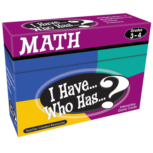 I Have, Who Has Math Game, Grade 3-4 - Loomini