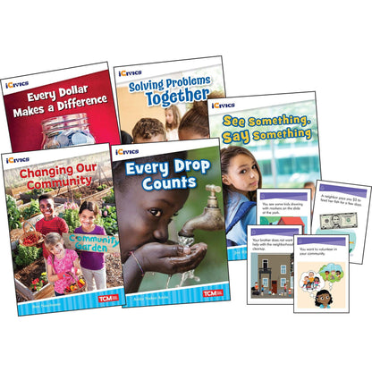 iCivics Grade 2: Community & Social Awareness 5-Book Set + Game Cards - Loomini