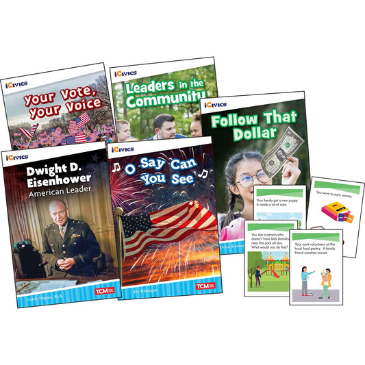 iCivics Grade 2: Leadership & Responsibility 5-Book Set + Game Cards - Loomini