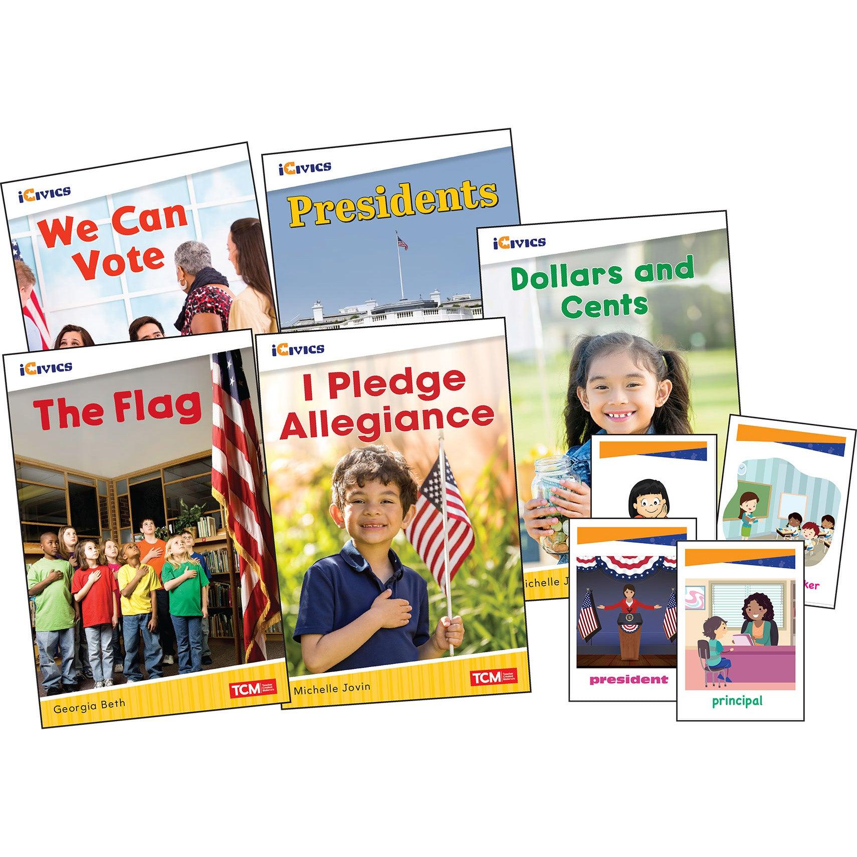 iCivics Grade K: Leadership & Responsibility 5-Book Set + Game Cards - Loomini