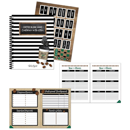 Industrial Cafe Teacher Planner Paperback - Loomini