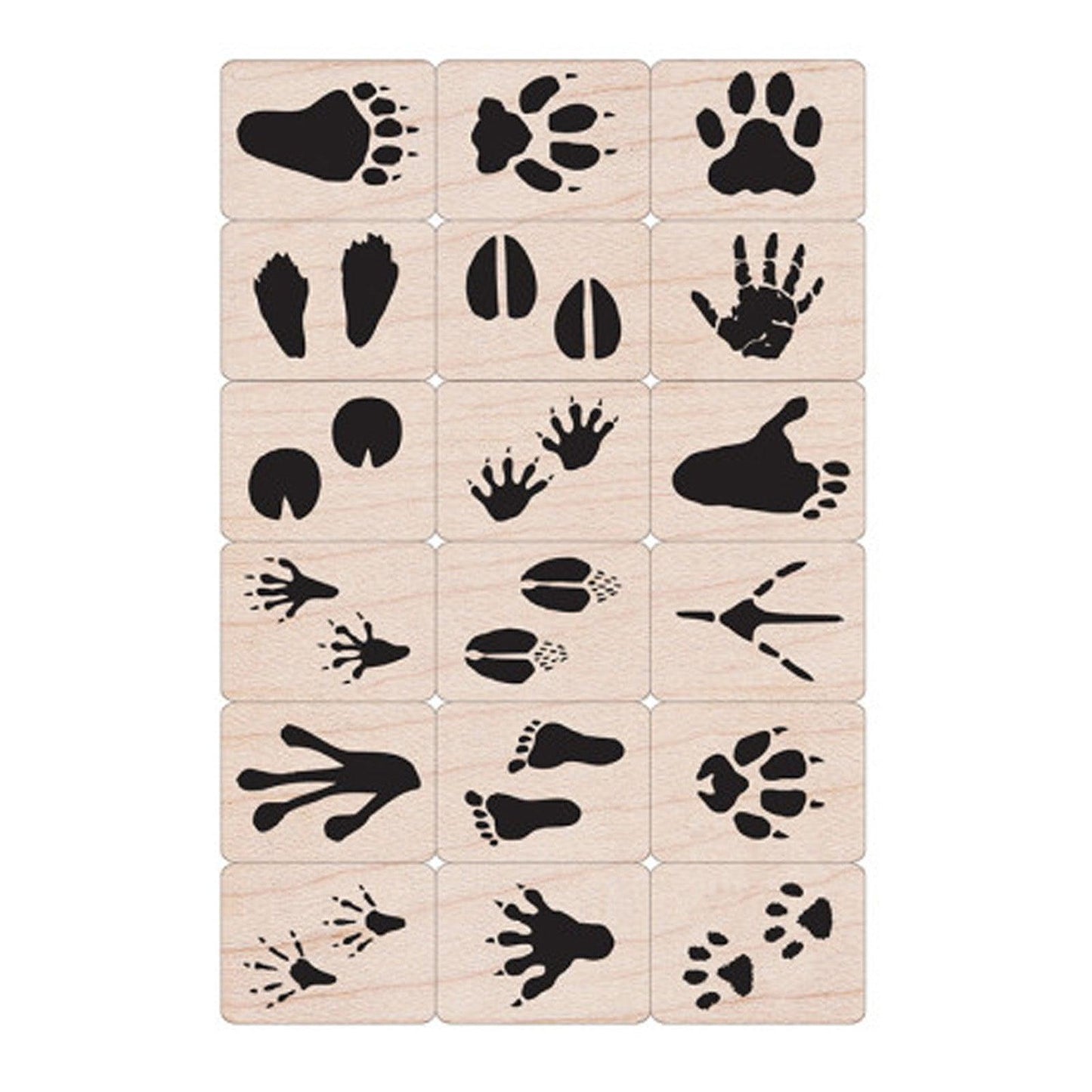Ink 'n' Stamp Animal Prints Stamps, Set of 18 - Loomini