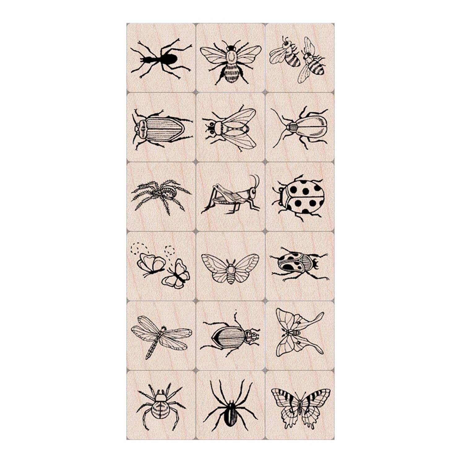 Ink 'n' Stamp Bugs Stamps, Set of 18 - Loomini