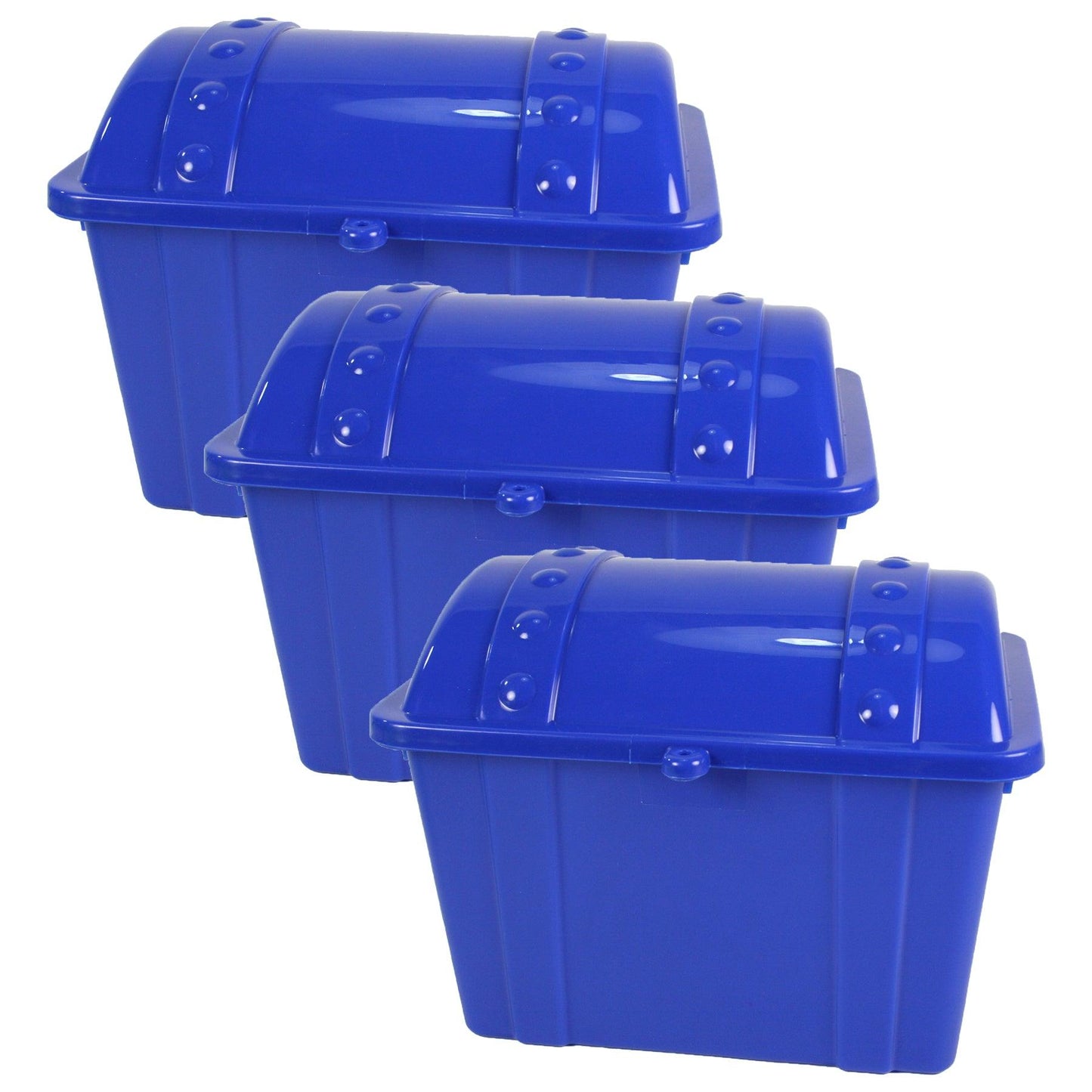 Jr. Treasure Chest, Blue, Pack of 3 - Loomini