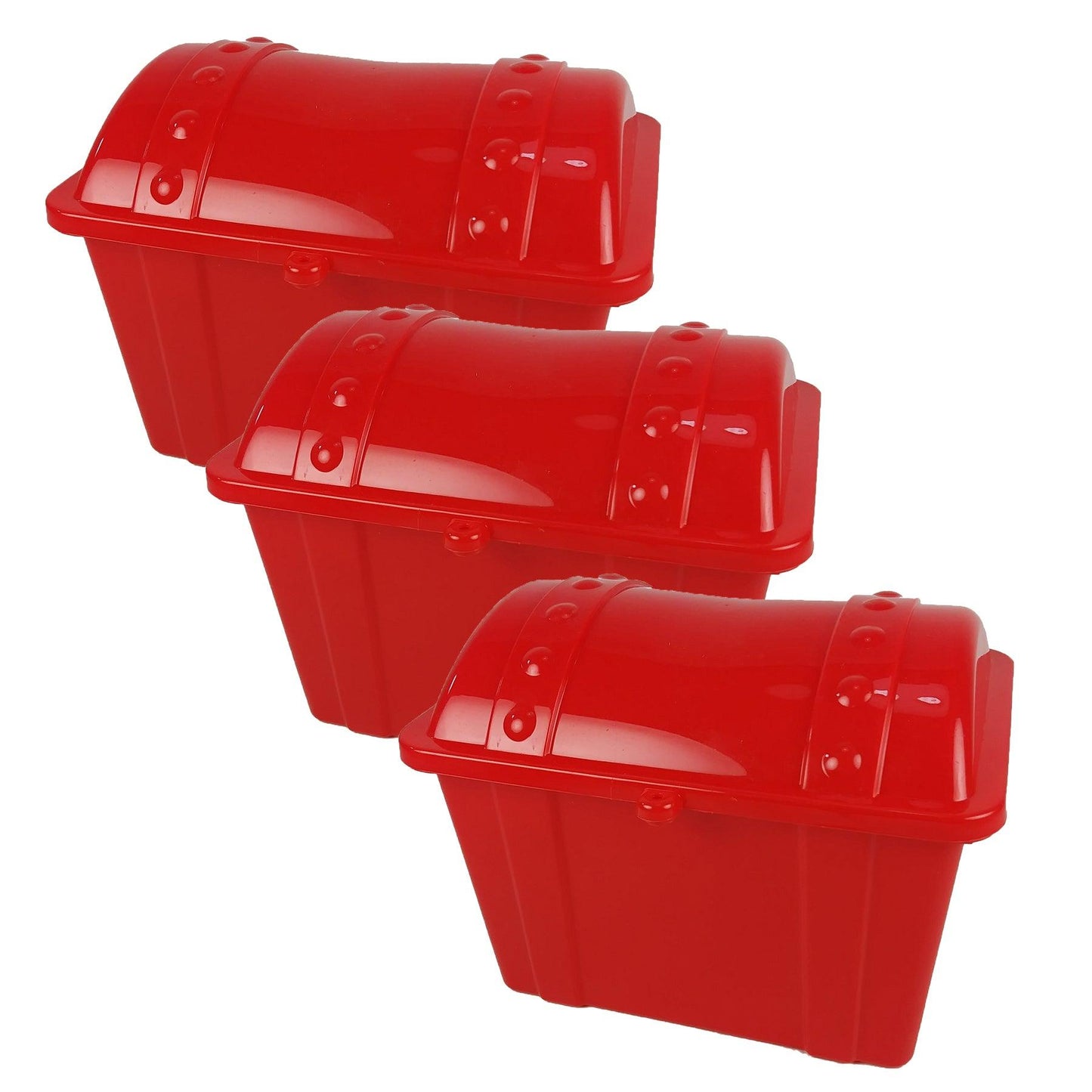 Jr. Treasure Chest, Red, Pack of 3 - Loomini