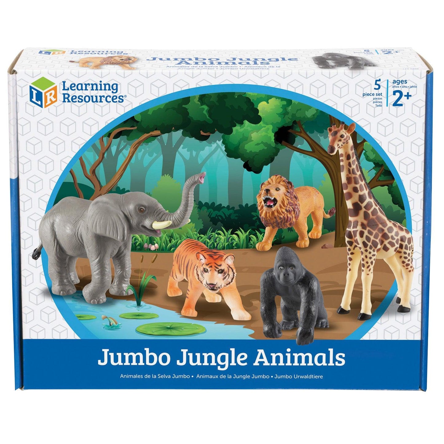Jumbo Jungle Animals, Set of 5 - Loomini