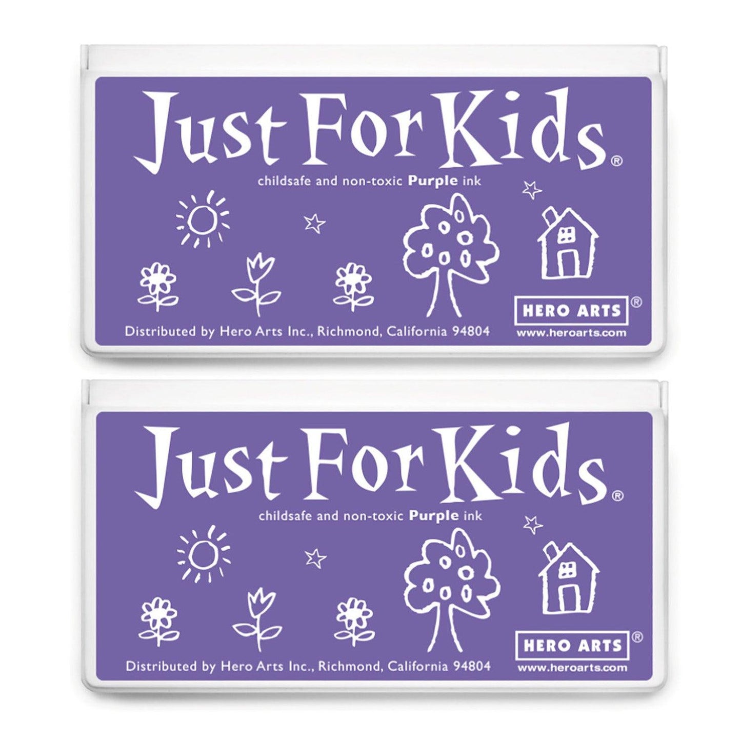 Jumbo Just for Kids Stamp Pad, Purple, Pack of 2 - Loomini