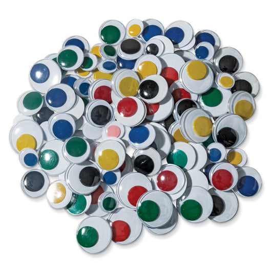 Jumbo Wiggle Eyes, Multi-Color, Assorted Sizes, 100 Pieces - Loomini