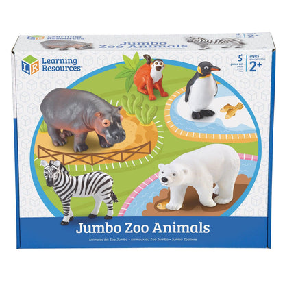 Jumbo Zoo Animals, Set of 5 - Loomini