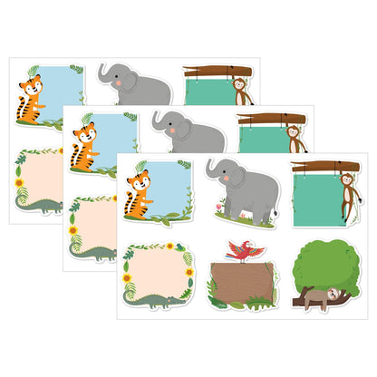 Jungle Friends 6" Designer Cut-Outs, 36 Per Pack, 3 Packs - Loomini