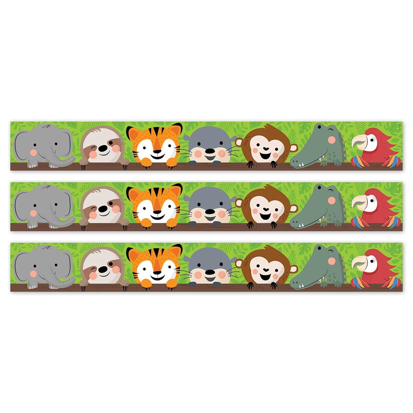 Jungle Friends EZ Border, 48 Feet Per Pack, 3 Packs - Loomini