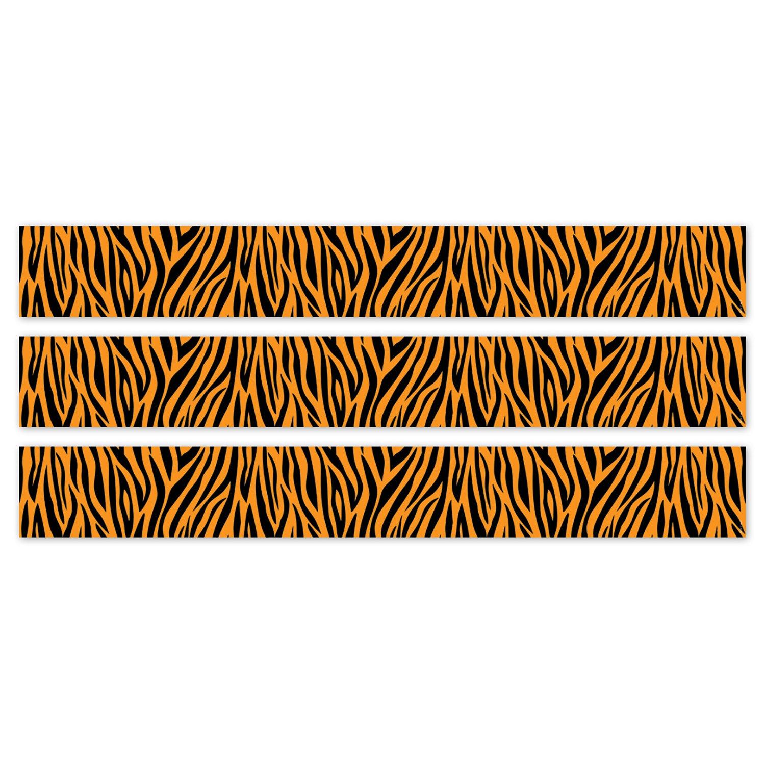 Jungle Friends Tiger Stripes EZ Border, 48 Feet Per Pack, 3 Packs - Loomini