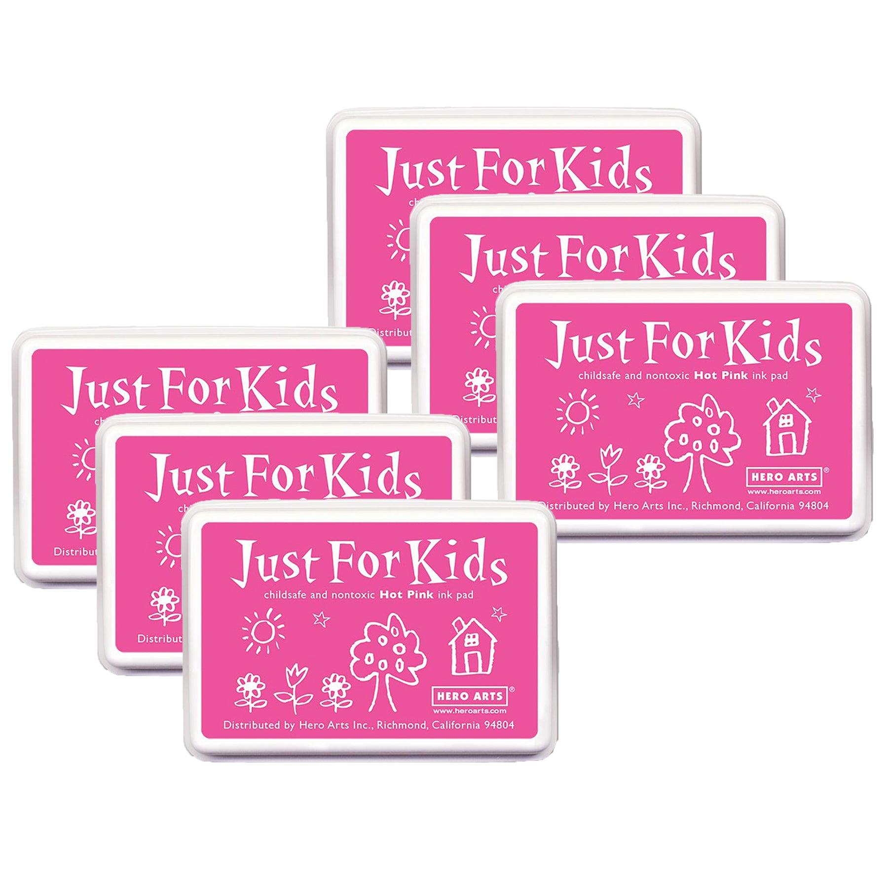 Just for Kids® Ink Pad, Hot Pink, Pack of 6 - Loomini